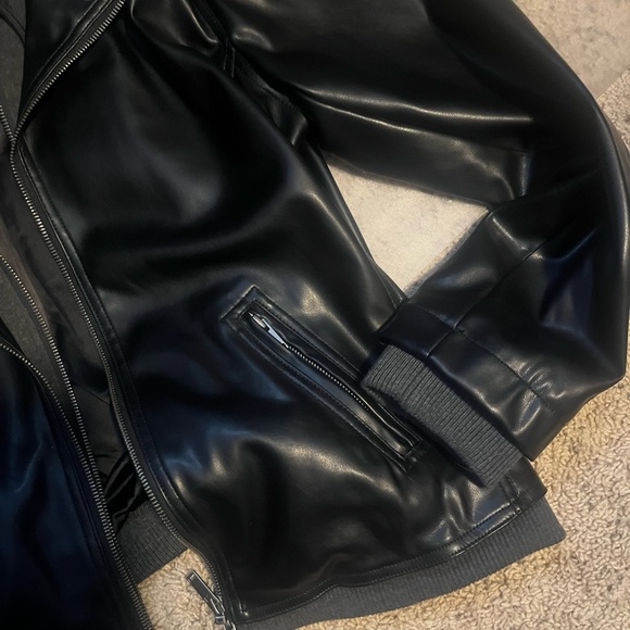 Torrid Black Leather Bomber Jacket - Picture 7 of 8